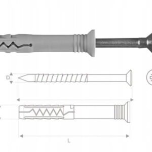Kołek rozporowy szybki montaż 10×140mm stalco 50 szt.