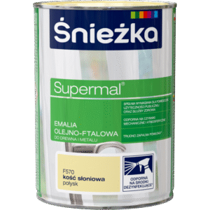 Supermal Emalia Olejno-Ftalowa - kość słoniowa połysk 0,8l