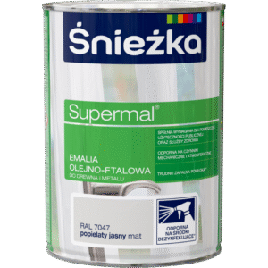 Supermal Emalia Olejno-Ftalowa - popielaty jasny mat 0,8l