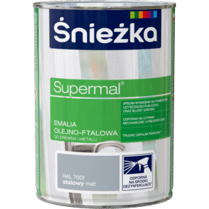 Supermal Emalia Olejno-Ftalowa - stalowy mat 0,8l