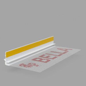 Listwa PVC dylatacyjna przyokienna 3mm z siatką 2,5m BIAŁA