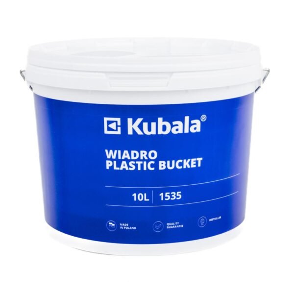 Wiadro z tworzywa z przykrywką i podziałką 10l (1535) KUBALA