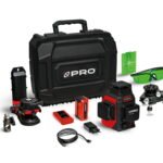 Laser wieloliniowy PRO-AQ4DG (zielona wiązka) Zestaw PLUS
