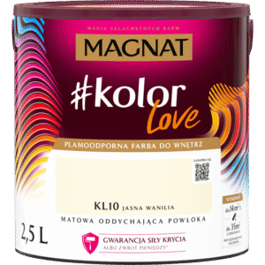 Plamoodporna farba MAGNAT kolorlove odcień KL10 jasna wanilia 2,5l