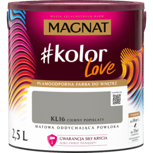 Plamoodporna farba MAGNAT kolorlove odcień KL16 ciemny popielaty 2,5l