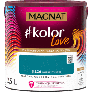 Plamoodporna farba MAGNAT kolorlove odcień KL26 morski turkus 2,5l