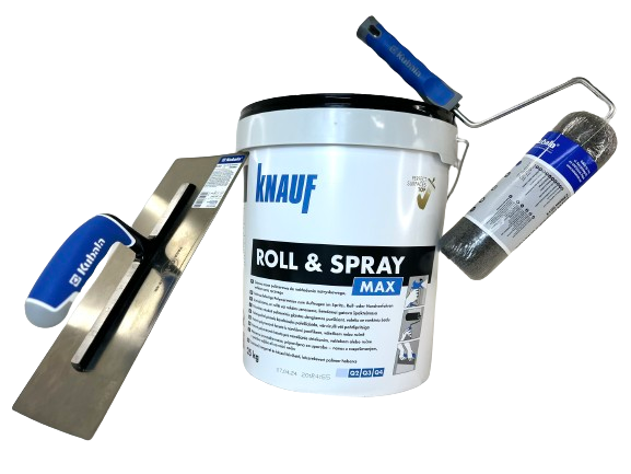 Masa szpachlowa Roll&Spray + wałek i paca GK Kubala