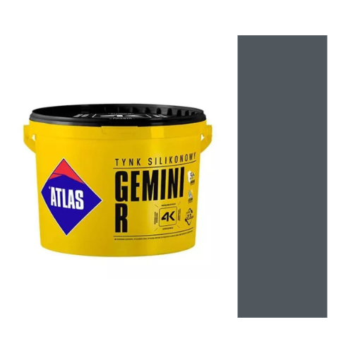 Tynk Silikonowy - ATLAS GEMINI R baza szara