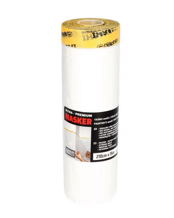 Masker - Taśma Washi z Folią Malarską blue dolphin