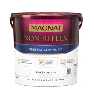 Magnat Non-Reflex 2,5l - Antyrefleksyjna biała farba do sufitów