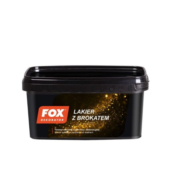 fox lakier z brokatem