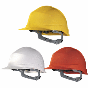 DELTA kask z paskiem żółty, biały, czerwony