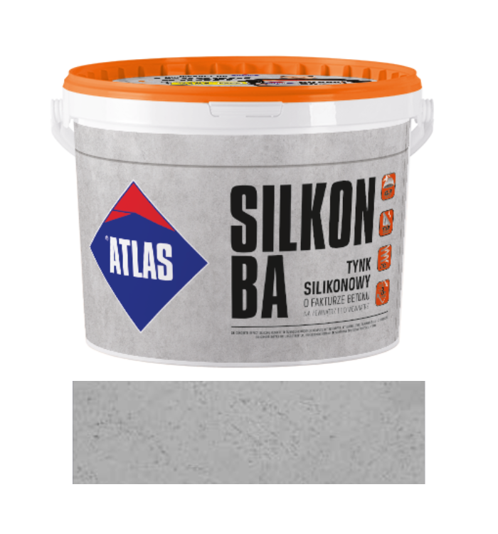 ATLAS SILIKON BA kolor beton 0006 20 kg – tynk silikonowy efekt betonu
