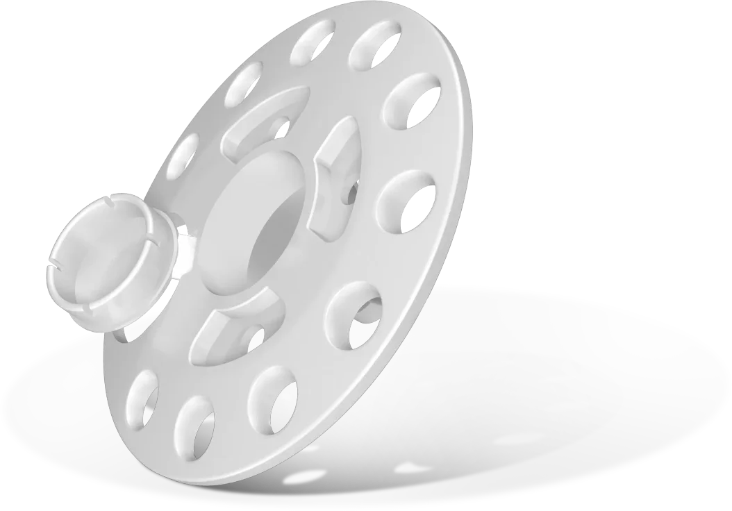 RAWLPLUG- Kołnierz dociskowy z zatyczką do mocowania izolacji termicznej do drewna i blachy 60 mm