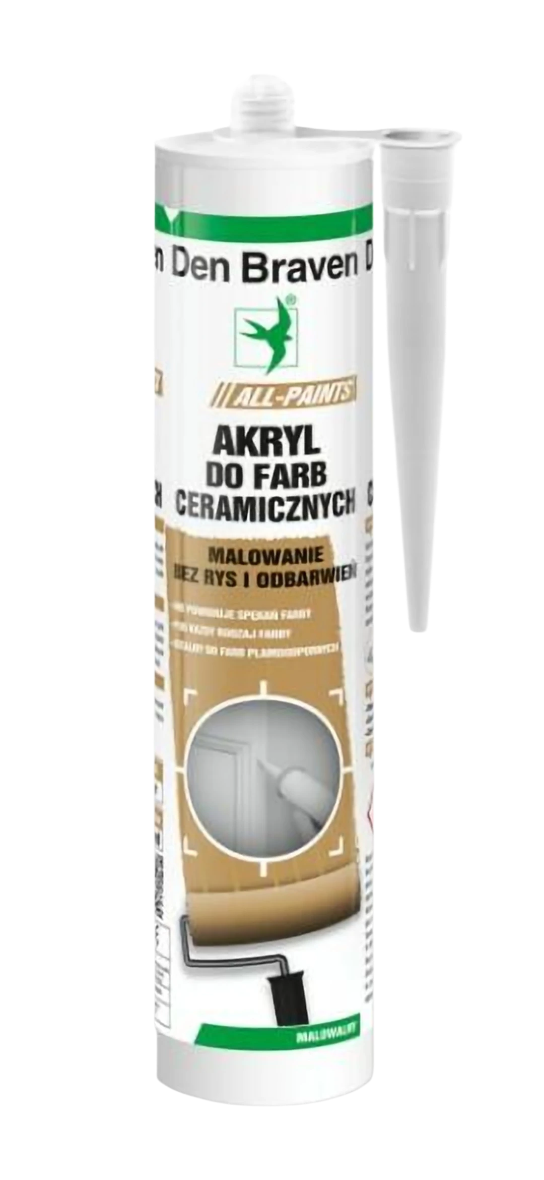 DEN BRAVEN AKRYL DO FARB CERAMICZNYCH BIAŁY 280 ML